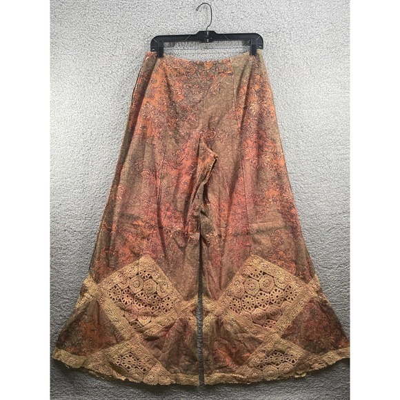 Free People Sweet Surrender Boho Billowy Wide Legged Flare Pants Size 8 $248 - Picture 5 of 9